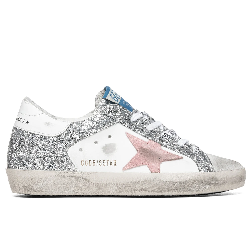 Golden Goose Women's Super-Star Sneakers - Ice White/Silver Pink 3 Golden Goose Women's Super-Star Sneakers - Ice White/Silver Pink