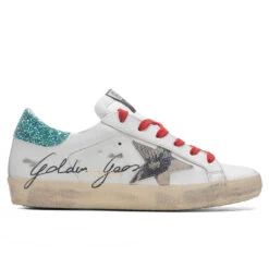 Golden Goose Women's Super-Star Sneakers - White/Beige Grey Phyton