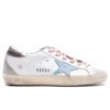 Golden Goose Women's Super-Star - White/Powder Blue/Platinum -Birkenstock Store Golden Goose Women s Super Star White Powder Blue Platinum GWF00102.F003190.81774 12 28 22 Feature VR