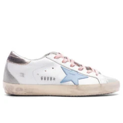 Golden Goose Women's Super-Star - White/Powder Blue/Platinum
