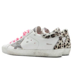 Golden Goose Women's Super-Star Sneakers - White/Silver/Cream Leopard -Birkenstock Store Golden Goose Women s Super Star White Silver Cream Leopard GWF00102.F002472.10881 11 21 2021 01 3