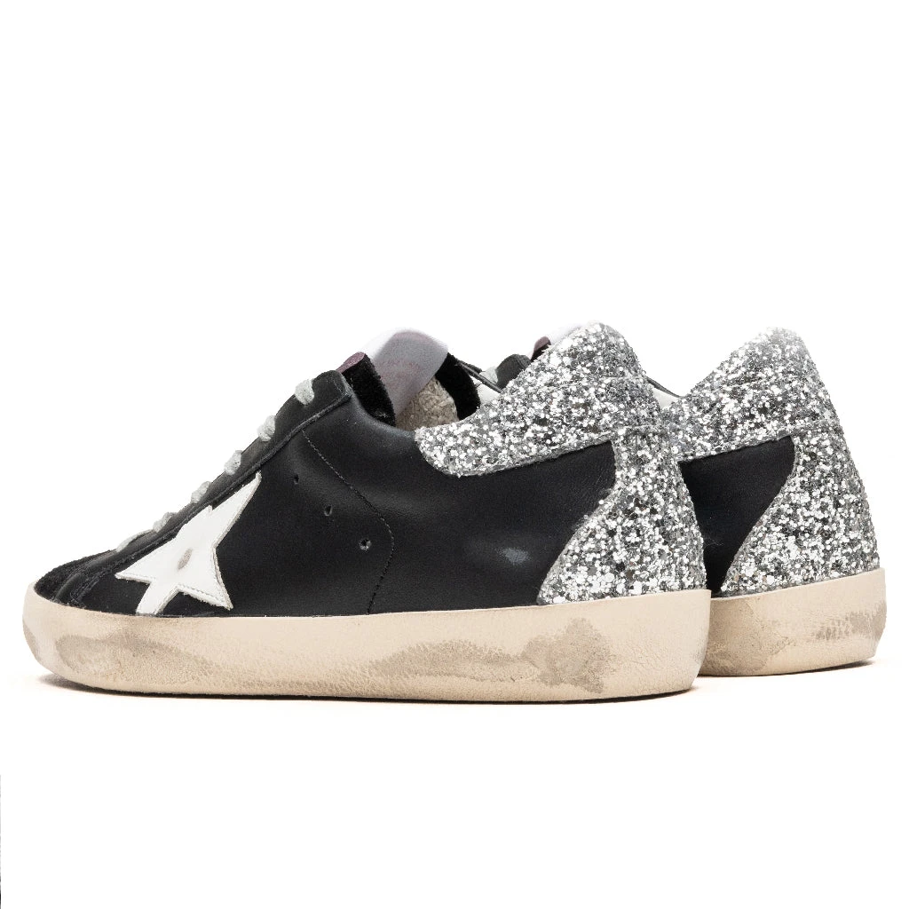 Golden Goose Women's Super-Star Sneakers - Black/White/Silver 5 Golden Goose Women's Super-Star Sneakers - Black/White/Silver - Image 3