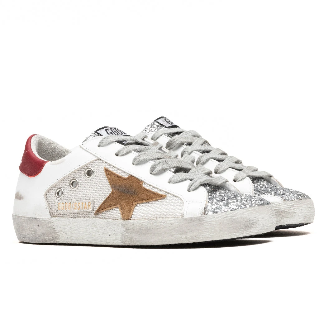 Golden Goose Women's Super-Star Sneakers - Silver/White/Tobacco 4 Golden Goose Women's Super-Star Sneakers - Silver/White/Tobacco - Image 2