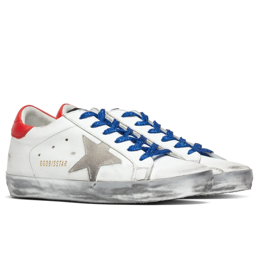 Golden Goose Women's Super-Star Sneakers - White/Ice/Red 4 Golden Goose Women's Super-Star Sneakers - White/Ice/Red - Image 2