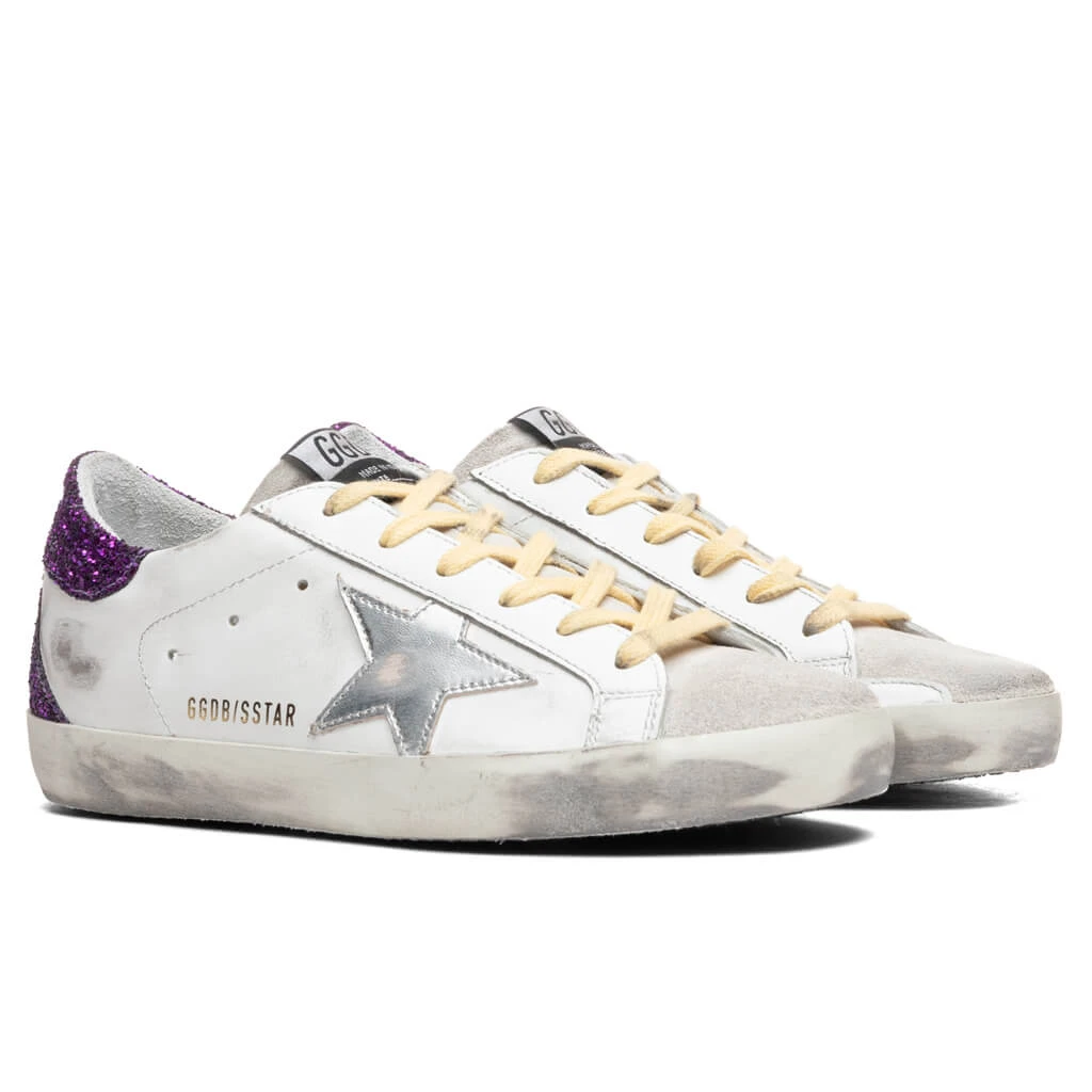 Golden Goose Women's Super-Star Sneakers - White/Ice/Silver/Purple 4 Golden Goose Women's Super-Star Sneakers - White/Ice/Silver/Purple - Image 2