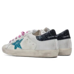 Golden Goose Women's Super-Star Sneakers - White/Light Blue/Dark Blue -Birkenstock Store Golden Goose Women s Superstar White Light Blue Dark Blue GWF00103.F001903.10729 08 28 2021 01 4