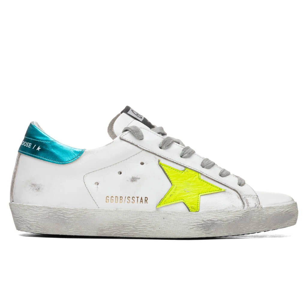 Golden Goose Women's Super-Star Sneakers - White/Yellow/Fluorescent 3 Golden Goose Women's Super-Star Sneakers - White/Yellow/Fluorescent