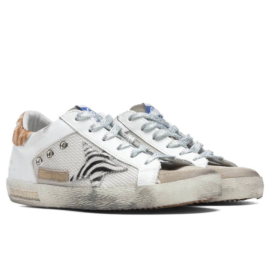 Golden Goose Women's Super-Star Sneakers - Light Silver/White/Taupe 4 Golden Goose Women's Super-Star Sneakers - Light Silver/White/Taupe - Image 2