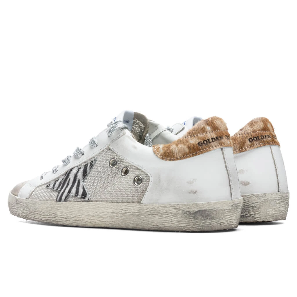 Golden Goose Women's Super-Star Sneakers - Light Silver/White/Taupe 5 Golden Goose Women's Super-Star Sneakers - Light Silver/White/Taupe - Image 3