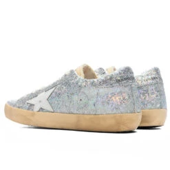 Golden Goose Women's Super-Star Lurex Pagliuzza Sneakers - Iridescent Silver/Yellow -Birkenstock Store Golden Goose Womens Super Star Lurex Pagliuzza Sneakers Iridescent Silver Yellow GWF00101.F003268.70239 12 17 22 S NF Feature 10