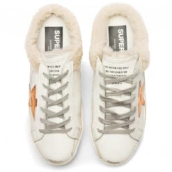 Golden Goose Women's Super Star Sabot - White/Chocolate Brown/Beige -Birkenstock Store Golden Goose Womens Super Star Sabot White Chocolate Brown Beige GWF00110.F003350.11228 12 16 22 S NF Feature 10