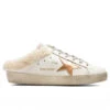 Golden Goose Women's Super Star Sabot - White/Chocolate Brown/Beige -Birkenstock Store Golden Goose Womens Super Star Sabot White Chocolate Brown Beige GWF00110.F003350.11228 12 16 22 S NF Feature 7