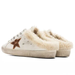 Golden Goose Women's Super Star Sabot - White/Chocolate Brown/Beige -Birkenstock Store Golden Goose Womens Super Star Sabot White Chocolate Brown Beige GWF00110.F003350.11228 12 16 22 S NF Feature 9
