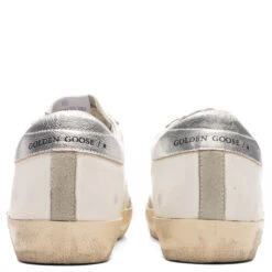 Golden Goose Women's Super-Star Sneakers - White/Light Yellow/Silver -Birkenstock Store Golden Goose Womens Super Star Sneakers White Light Yellow Silver GWF00101.F003187.11169 12 16 22 S NF Feature 35