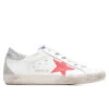 Golden Goose Women's Super-Star Sneakers - White/Lobster Fluorescent/Ice -Birkenstock Store GoldenGooseWomen sSuper Star White LobsterFluorescent Ice GWF00102.F002502.10887 1