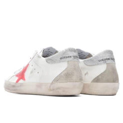 Golden Goose Women's Super-Star Sneakers - White/Lobster Fluorescent/Ice -Birkenstock Store GoldenGooseWomen sSuper Star White LobsterFluorescent Ice GWF00102.F002502.10887 3
