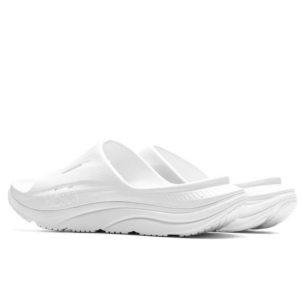 Hoka Ora Recovery Slide 3 - White/White 6 Hoka Ora Recovery Slide 3 - White/White - Image 4