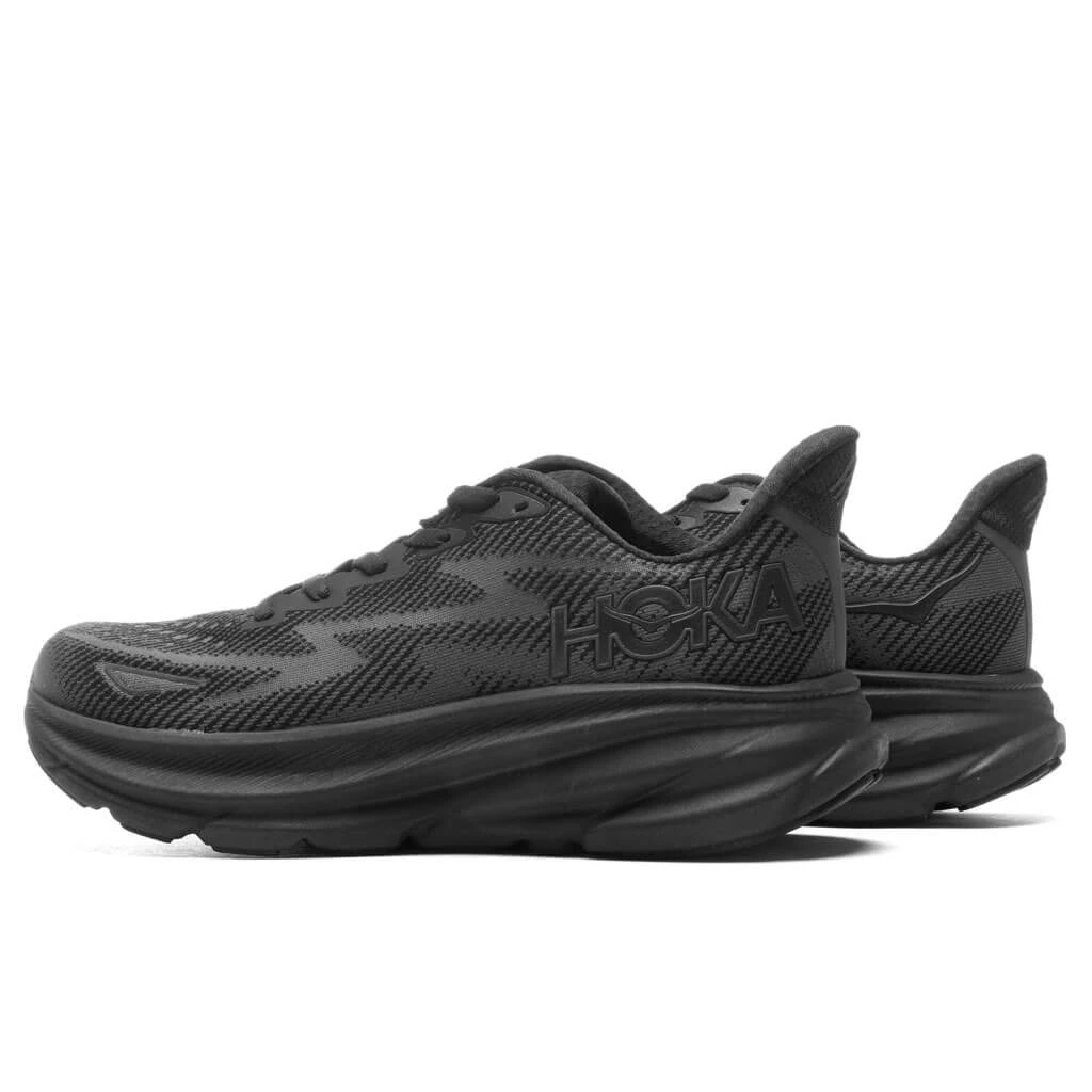 Hoka Women's Clifton 9 - Black/Black 5 Hoka Women's Clifton 9 - Black/Black - Image 3