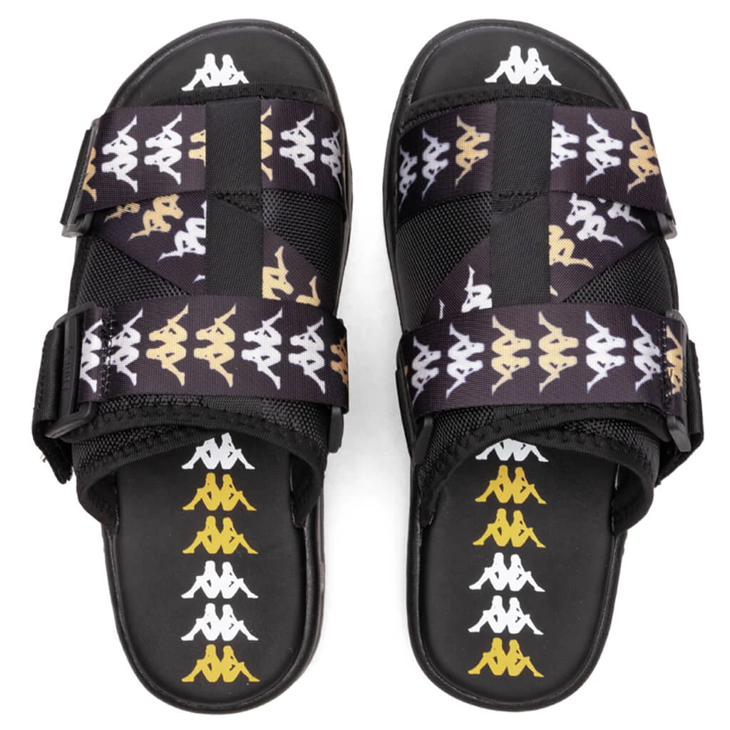 Kappa 222 Banda Mitel 7 Sandals - Black/White 4 Kappa 222 Banda Mitel 7 Sandals - Black/White - Image 2