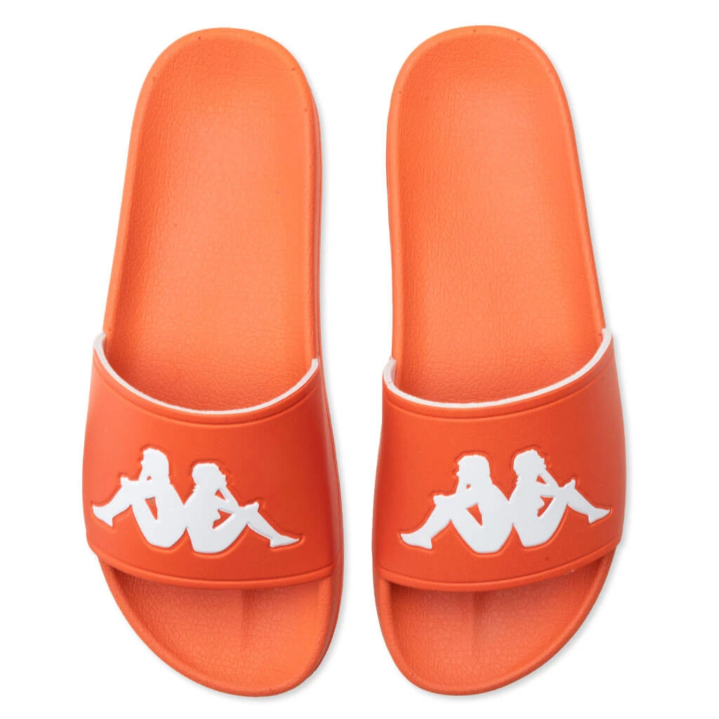 Kappa Authentic Adam 2 Slides - Orange Smutty/White 6 Kappa Authentic Adam 2 Slides - Orange Smutty/White - Image 4
