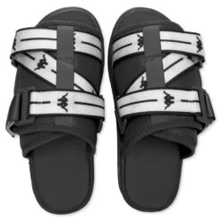 Kappa Authentic JPN Mitel 2 Sandals - Black/White -Birkenstock Store Kappa Authentic JPN Mitel 2 Sandals Black White Fall 2021 31172WW A36 10 23 2021 01 4