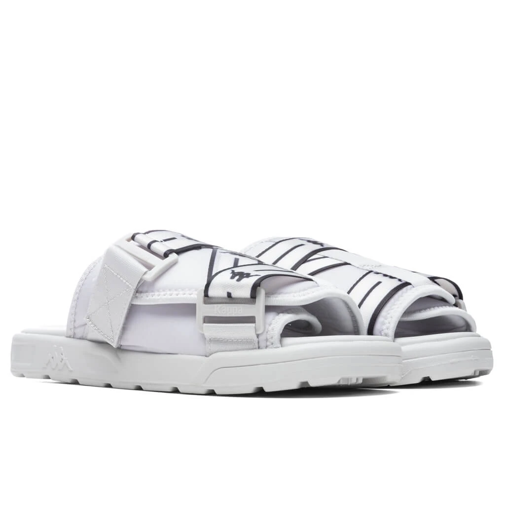 Kappa Authentic JPN Mitel 2 Sandals - Light Grey/White 4 Kappa Authentic JPN Mitel 2 Sandals - Light Grey/White - Image 2