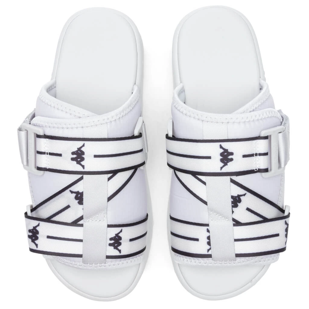 Kappa Authentic JPN Mitel 2 Sandals - Light Grey/White 6 Kappa Authentic JPN Mitel 2 Sandals - Light Grey/White - Image 4