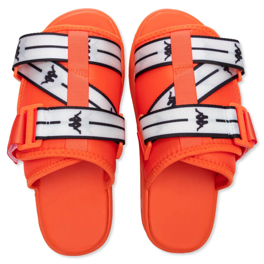 Kappa Authentic JPN Mitel 2 Sandals - Orange/Black 6 Kappa Authentic JPN Mitel 2 Sandals - Orange/Black - Image 4