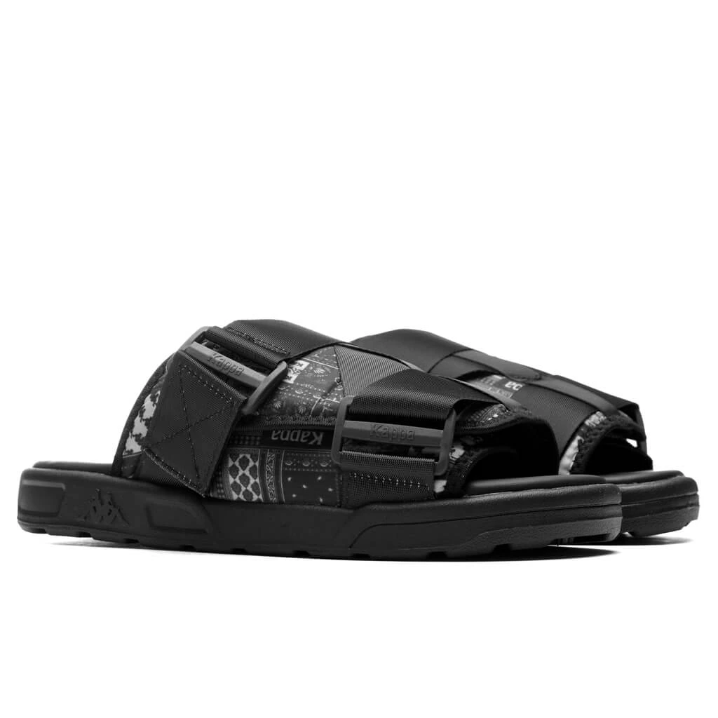 Kappa Authentic Nuuk 1 Sandals - Black/Light Grey 4 Kappa Authentic Nuuk 1 Sandals - Black/Light Grey - Image 2