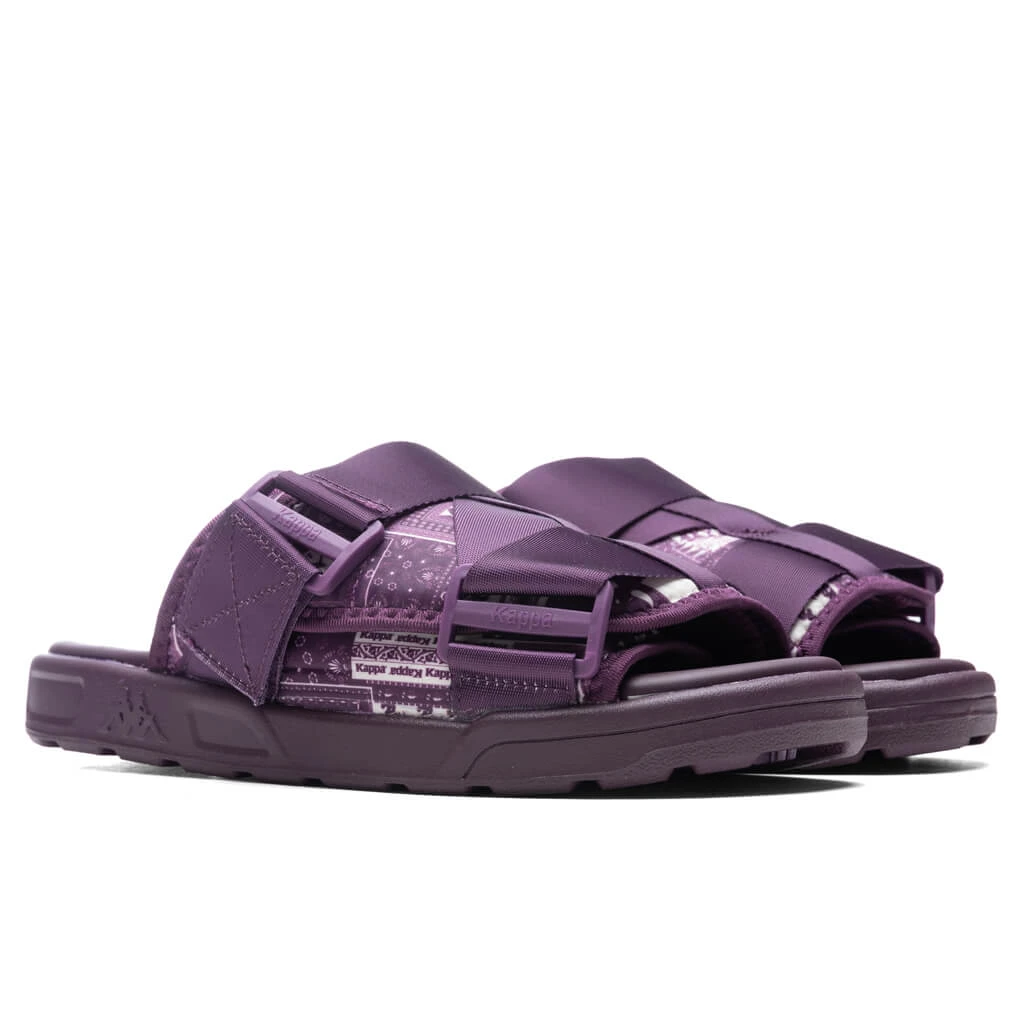 Kappa Authentic Nuuk 1 Sandals - Dark Purple/Beige Natural 4 Kappa Authentic Nuuk 1 Sandals - Dark Purple/Beige Natural - Image 2