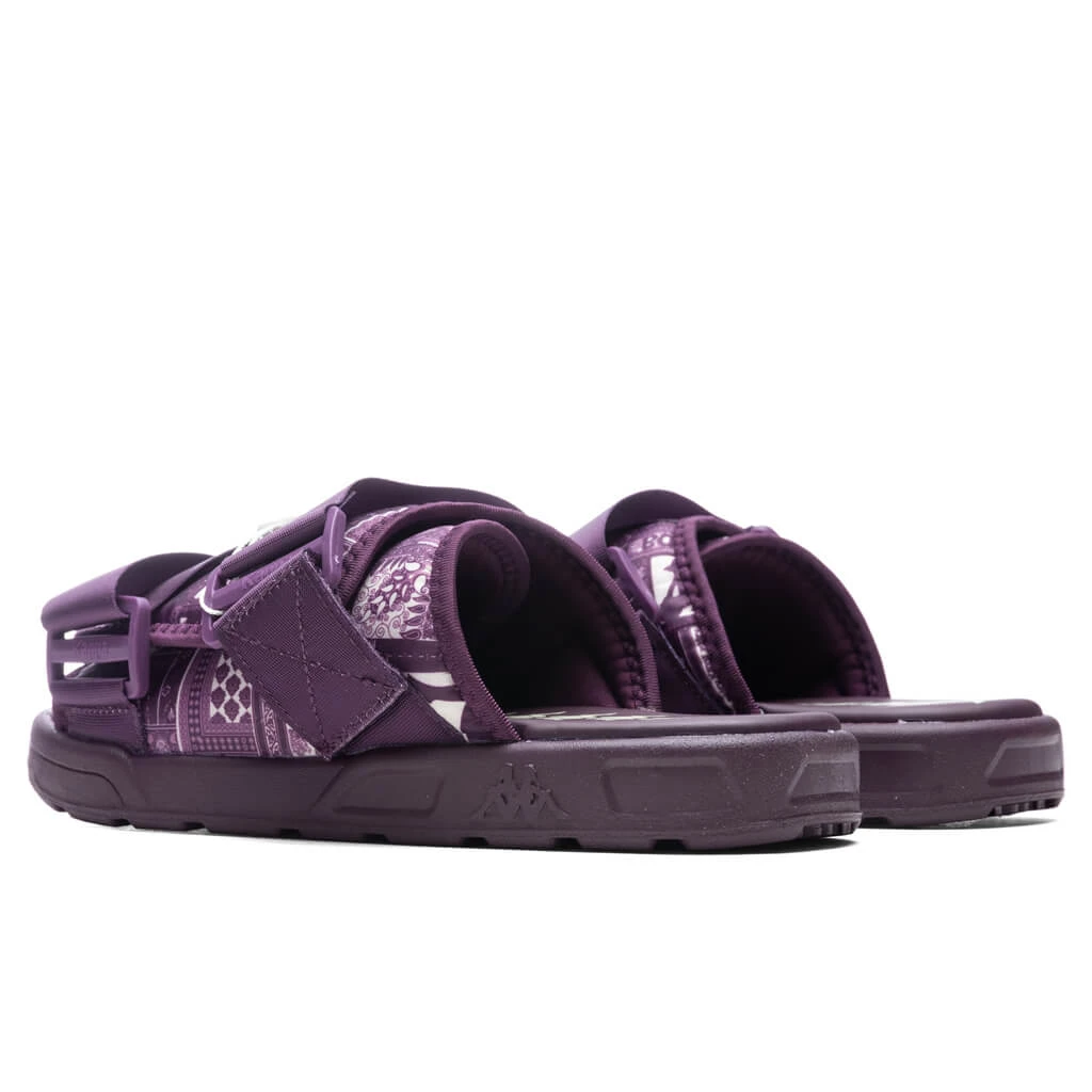 Kappa Authentic Nuuk 1 Sandals - Dark Purple/Beige Natural 5 Kappa Authentic Nuuk 1 Sandals - Dark Purple/Beige Natural - Image 3
