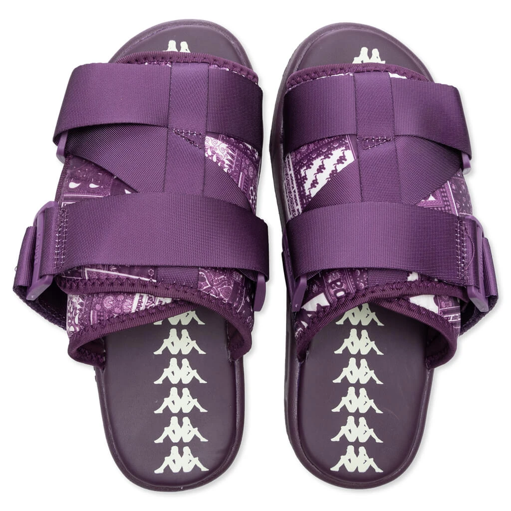 Kappa Authentic Nuuk 1 Sandals - Dark Purple/Beige Natural 6 Kappa Authentic Nuuk 1 Sandals - Dark Purple/Beige Natural - Image 4