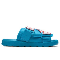 Kappa Logo Tape Kalpi Sandals - Blue Peacock/Red Toreador