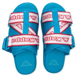 Kappa Logo Tape Kalpi Sandals - Blue Peacock/Red Toreador -Birkenstock Store Kappa Logo Tape Kalpi Sandals Blue Peacock Red Toreador 32167QW A07 10 23 2021 01 4