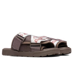 Kappa Logo Tape Kalpi Sandals - Brown/Light Pink -Birkenstock Store Kappa Logo Tape Kalpi Sandals Brown Light Pink 32167QW A0F 01 16 2022 01 2