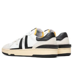 Lanvin Clay Low Top Sneakers - White/Black -Birkenstock Store Lanvin Clay Low Top Sneakers White Black FM SKDK00 NAS1 P21 BLK 02 19 2021 01 3