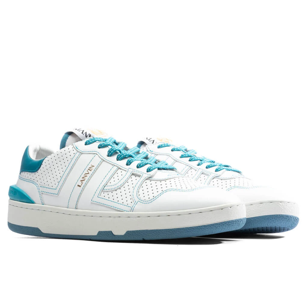 Lanvin Clay Low Top Sneakers - White/Blue 4 Lanvin Clay Low Top Sneakers - White/Blue - Image 2