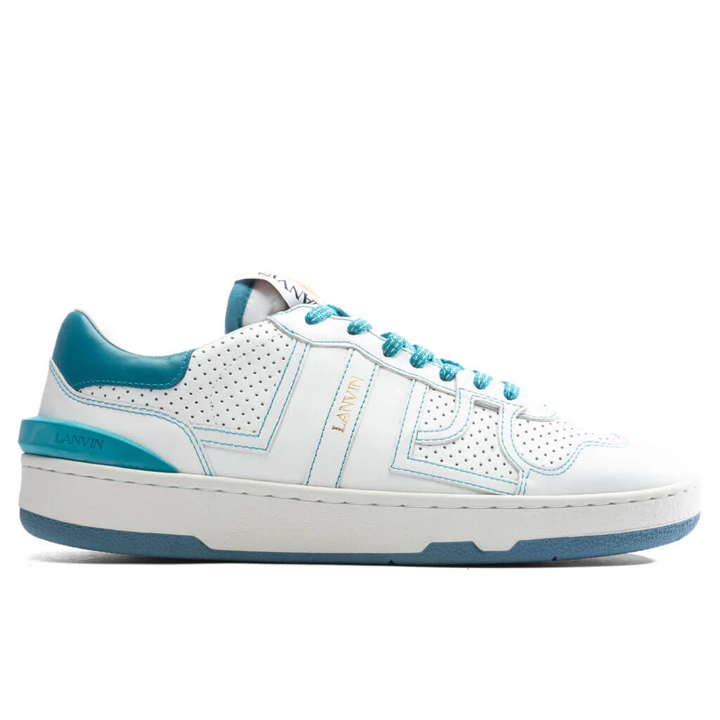 Lanvin Clay Low Top Sneakers - White/Blue 3 Lanvin Clay Low Top Sneakers - White/Blue