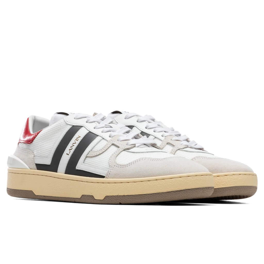 Lanvin Clay Low Top Sneakers - White/Grey 4 Lanvin Clay Low Top Sneakers - White/Grey - Image 2