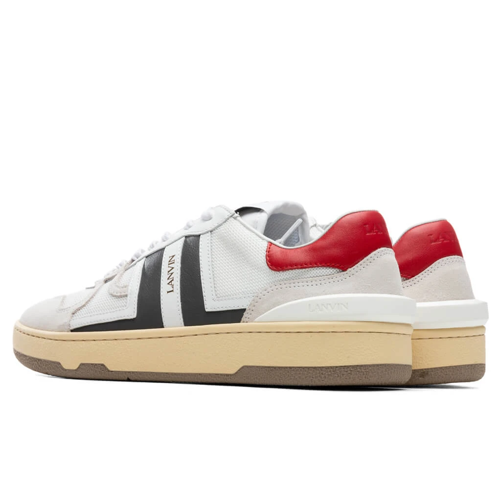 Lanvin Clay Low Top Sneakers - White/Grey 5 Lanvin Clay Low Top Sneakers - White/Grey - Image 3