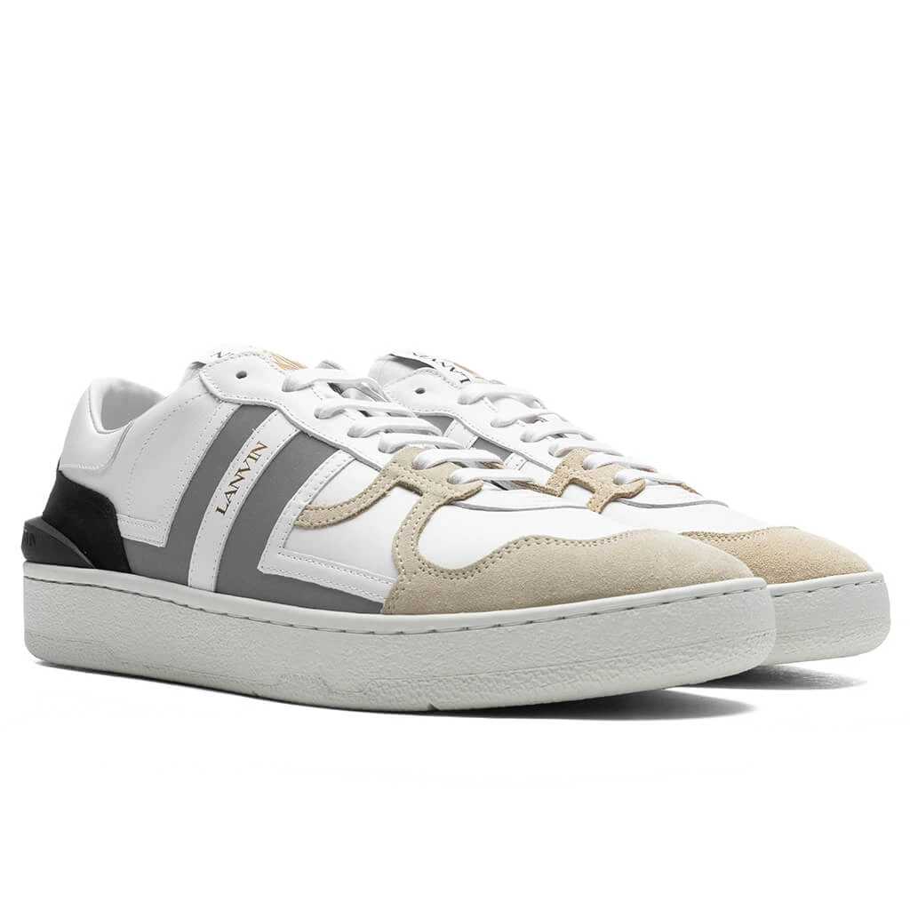 Lanvin Clay Low Top Sneakers - White/Silver 4 Lanvin Clay Low Top Sneakers - White/Silver - Image 2