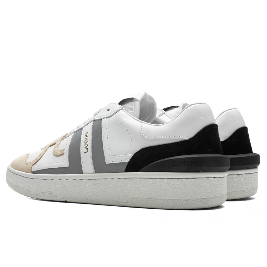 Lanvin Clay Low Top Sneakers - White/Silver 5 Lanvin Clay Low Top Sneakers - White/Silver - Image 3