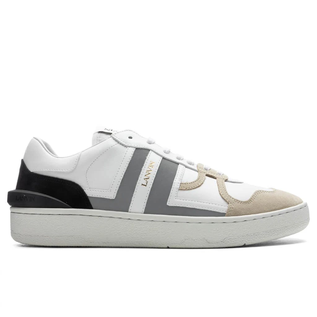 Lanvin Clay Low Top Sneakers - White/Silver 3 Lanvin Clay Low Top Sneakers - White/Silver