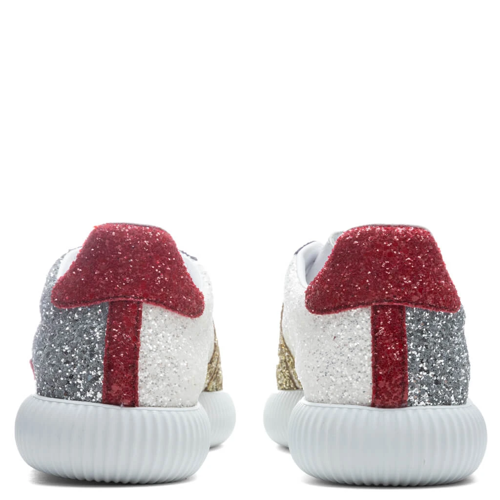 Lanvin Glen Low Top Sneakers - Silver/Red 6 Lanvin Glen Low Top Sneakers - Silver/Red - Image 4