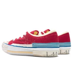 Lanvin X Gallery Dept. II Low Vulcanized Sneakers - Red/Multicolor -Birkenstock Store Lanvin x Gallery Dept. II Low Vulcanized Sneakers Red Multicolor FM SKIK00 CAGD P22 30S1 05 29 22 Feature DV 3