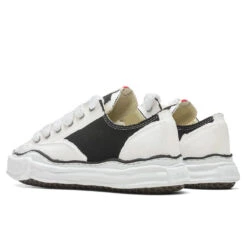 Peterson Low OG Sole Rubber Painted Canvas Sneaker - Black/White -Birkenstock Store Maison Mihara Yasuhiro Peterson Low OG Sole Rubber Painted Canvas Sneaker Black White A08FW716 BLW 06 06 22 Feature JORDAN 3