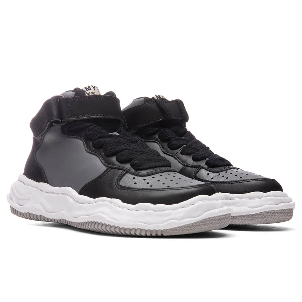 Wayne High OG Sole Leather Sneaker - Black/Grey 4 Wayne High OG Sole Leather Sneaker - Black/Grey - Image 2