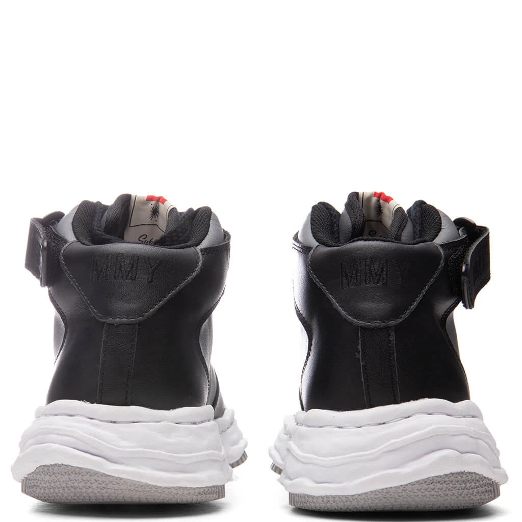 Wayne High OG Sole Leather Sneaker - Black/Grey 6 Wayne High OG Sole Leather Sneaker - Black/Grey - Image 4