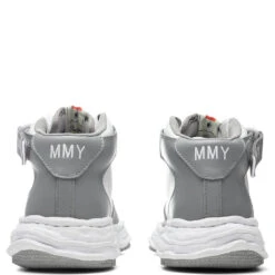 Wayne High OG Sole Leather Sneaker - Grey/White -Birkenstock Store Maison Mihara Yasuhiro Wayne High OG Sole Leather Sneaker Grey White A08FW705 GRW 01 29 2022 01 4