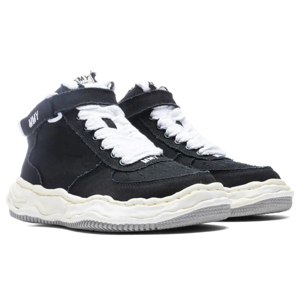 Wayne High OG Sole Washed Canvas Sneaker - Black 4 Wayne High OG Sole Washed Canvas Sneaker - Black - Image 2